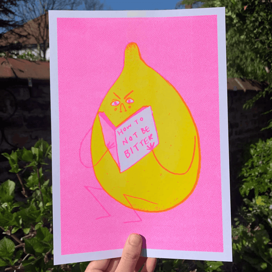 Bitter Lemon Summer Neon Edition A4 Risograph Print by 2B or not 2B