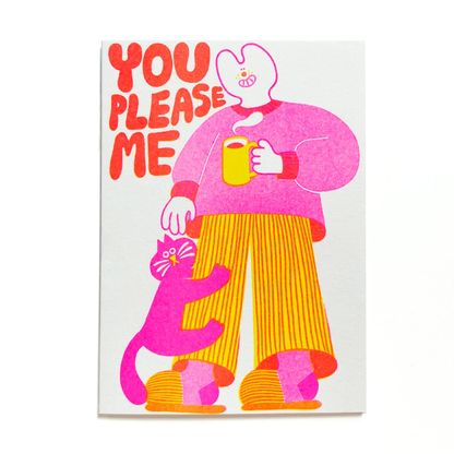 You Please Me Cat Card By YUK FUN