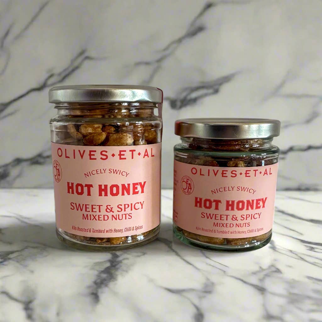 Hot Honey Mixed Kiln Roasted Nuts for Hampers & Gifting By Olives Et Al