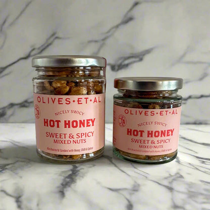 Hot Honey Mixed Kiln Roasted Nuts for Hampers & Gifting By Olives Et Al