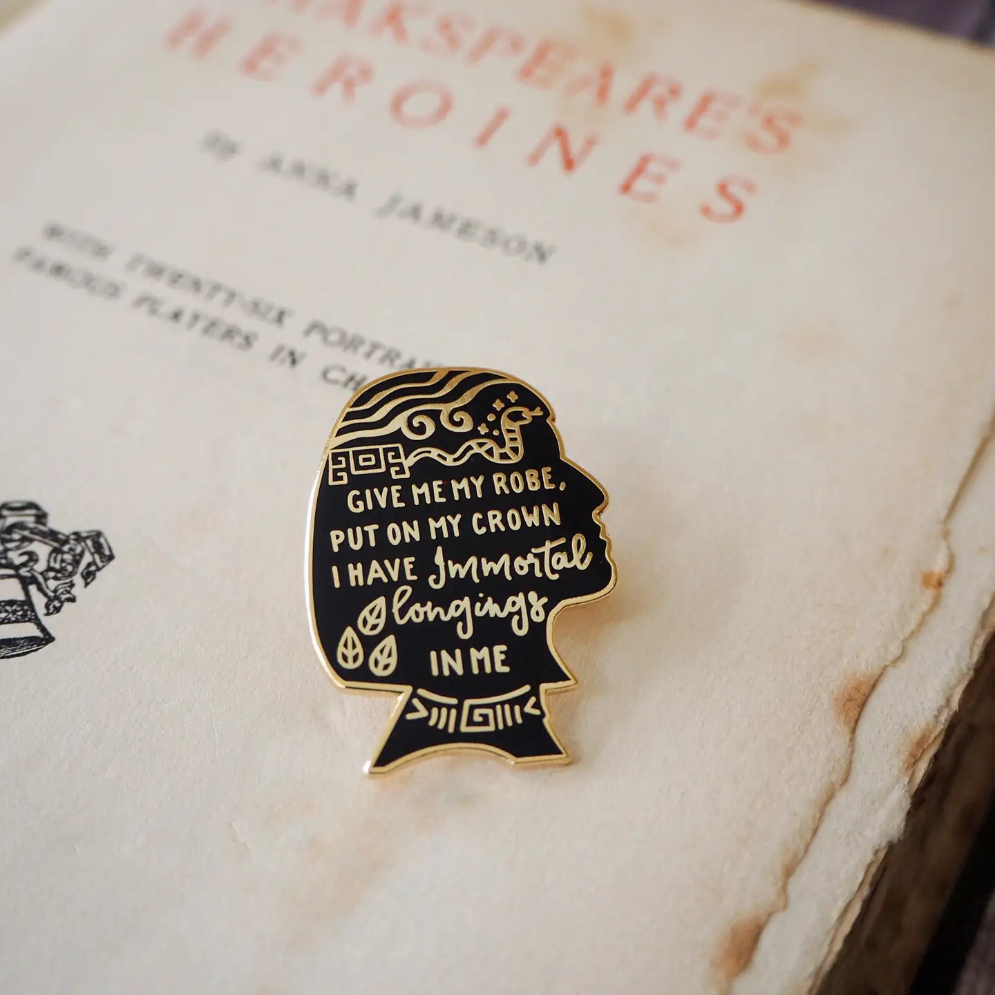 Cleopatra Enamel Pin by Literary Emporium