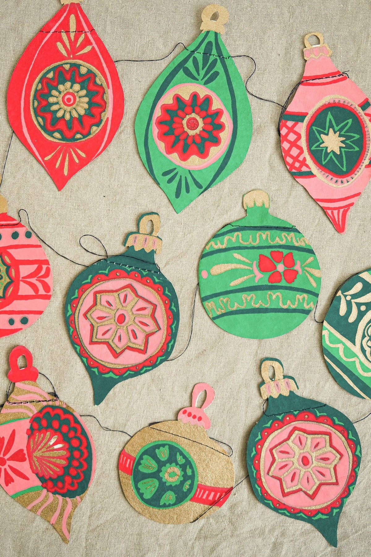 Baubles Sewn Garland By East End Press