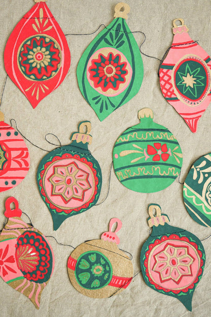 Baubles Sewn Garland By East End Press