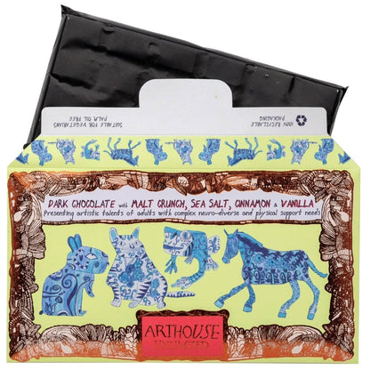 Magnificent & Mighty, Dark Chocolate with Malt Crunch, Sea Salt, Cinnamon and Vanilla by Arthouse