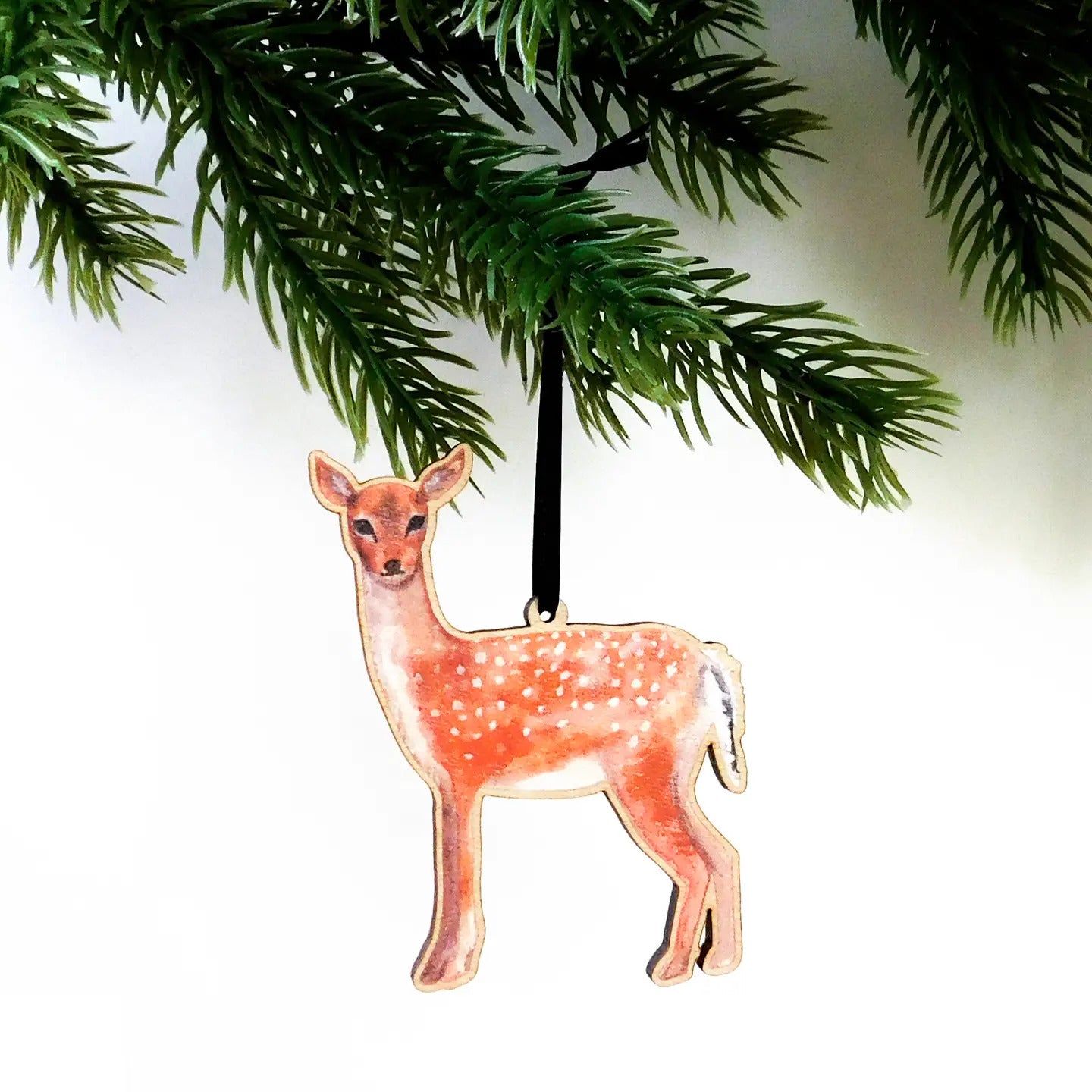 Sylvan Fawn Wooden Hanging Decoration by Also the Bison