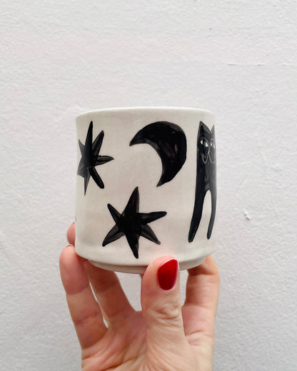 Ceramic mug with Cat by Anna Soba