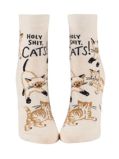 Holy Shit. Cats! Ankle Socks by Incognito