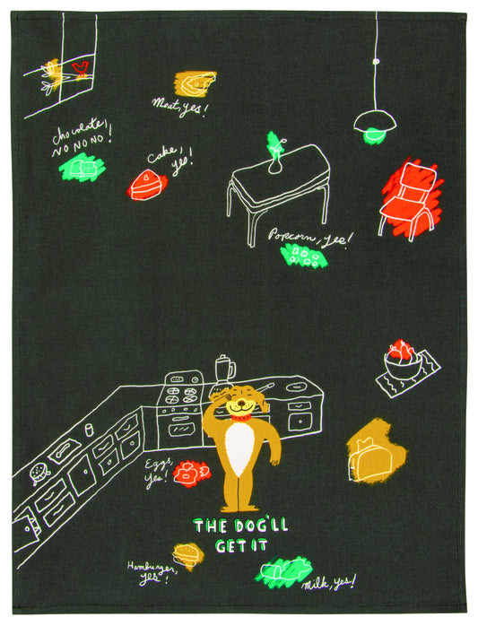 The Dog'll Get It Dish Towell by Incognito