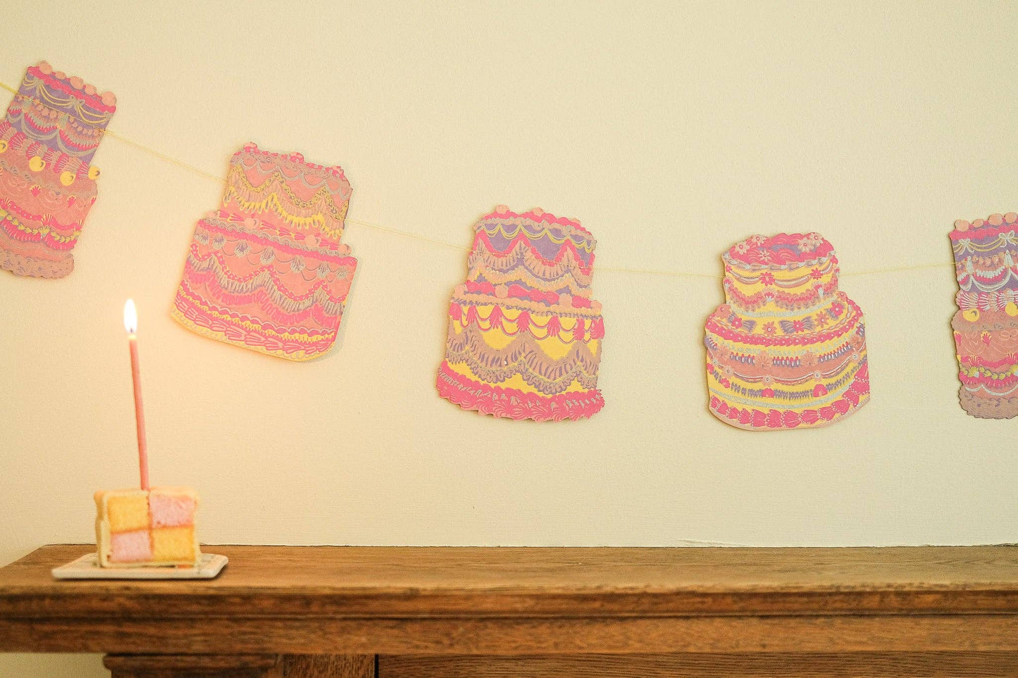 Celebration / Birthday CAKES Sewn Garland By East End Press