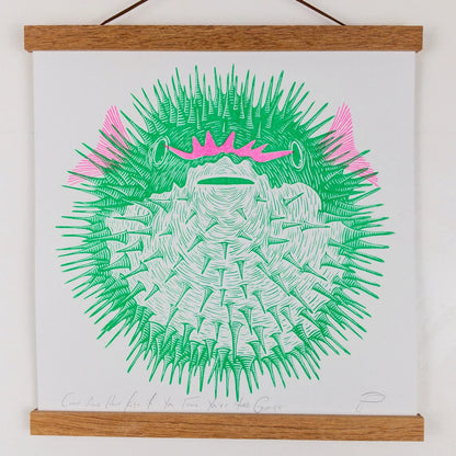 Come and Have Fugu Riso Print by Strangford