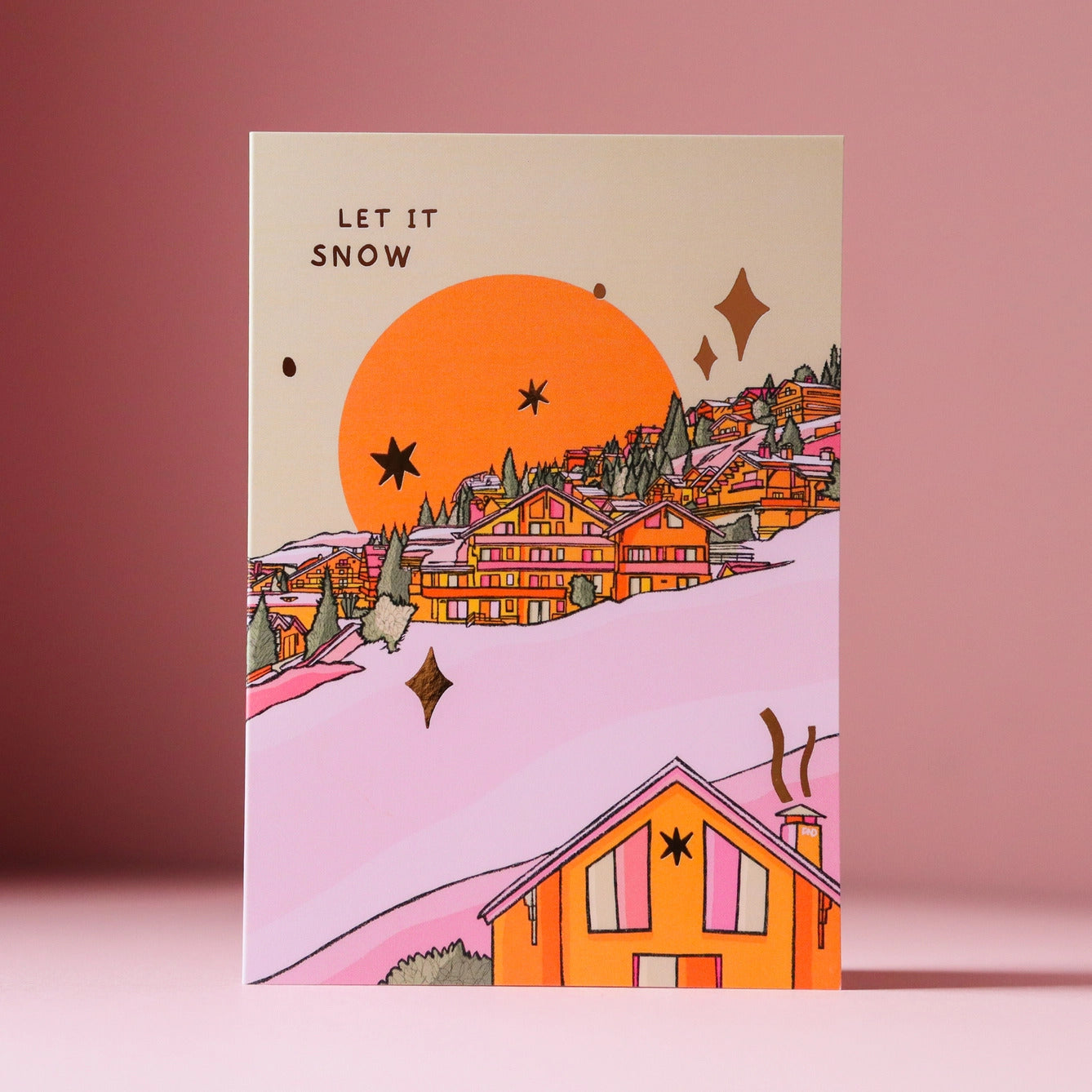 Meribel Christmas Card by Freya Niamh Design