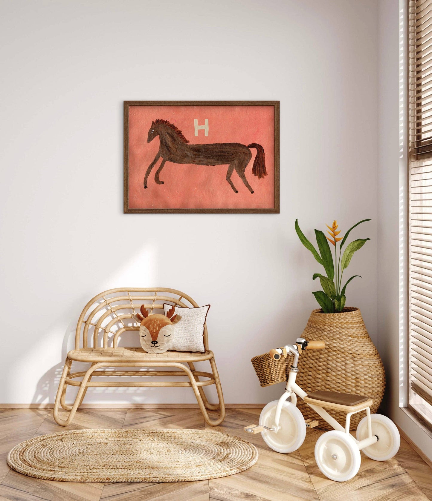 Alphabet H Horse Print By Nancy McKie