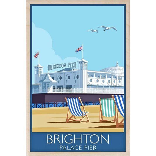 Brighton Palace Pier Wood Postcard Uk by THE WOODEN POSTCARD COMPANY