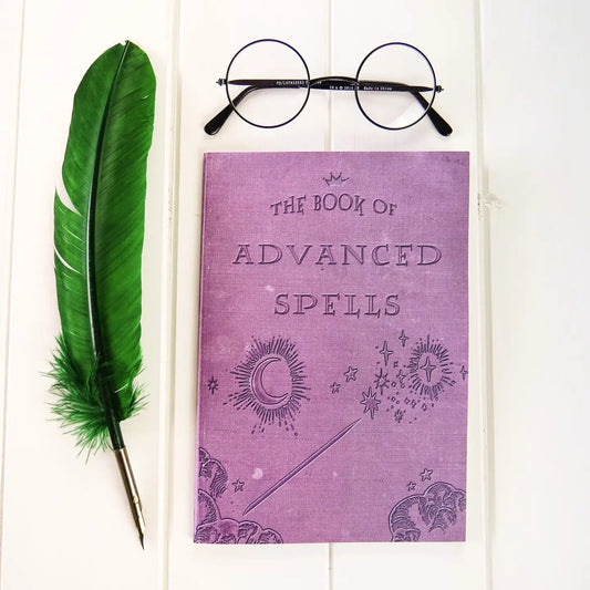 Advanced Spells Wizard Magic Notebook Purple A5 by Literary Emporium