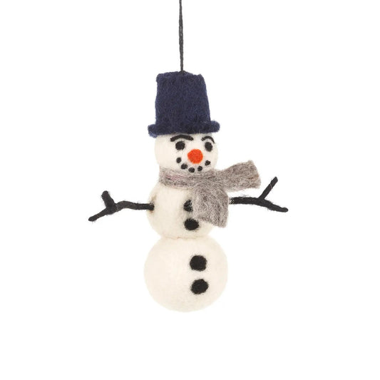 William Snowman Biodegradable Hanging Decoration by Felt So Good