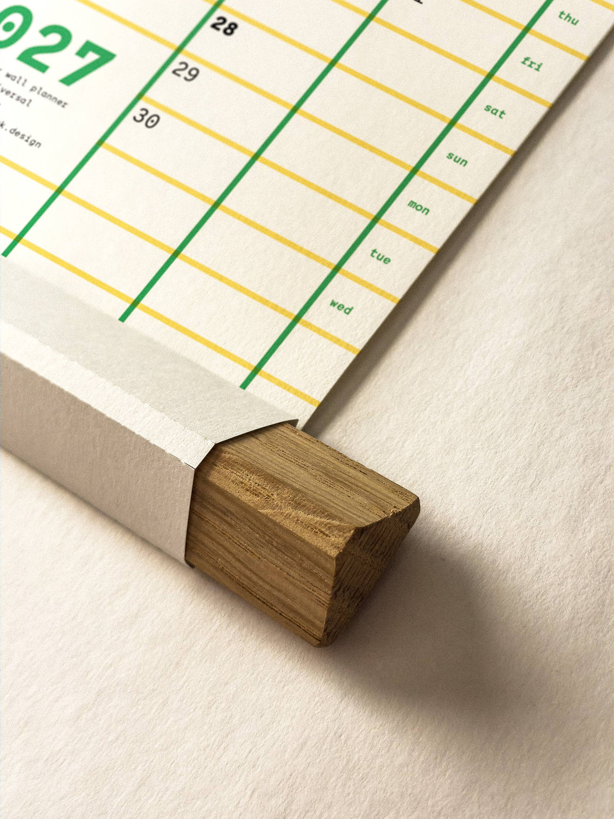 Yearly Wall Planner 2027  By Mat Cuk Design