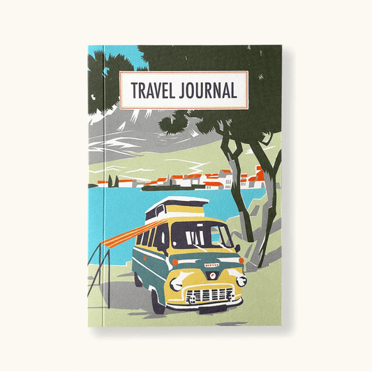 Yellow Beach Camper Travel Journal Notebook by Sukie