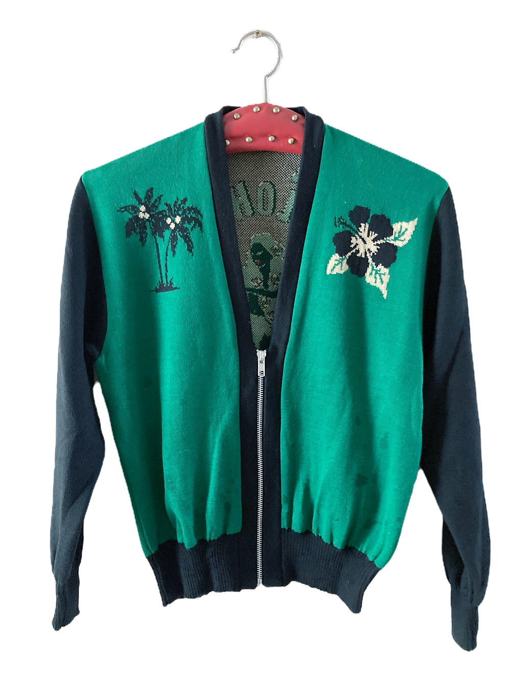 Aloha Green Machine Knit Cardigan By Bucko