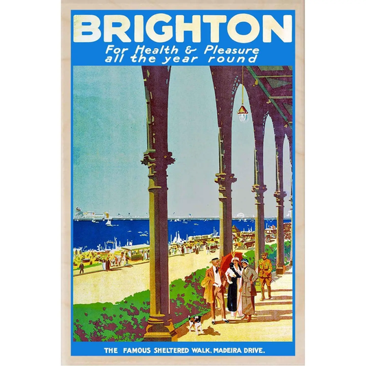 Sussex Brighton Wood Postcard Uk by THE WOODEN POSTCARD COMPANY