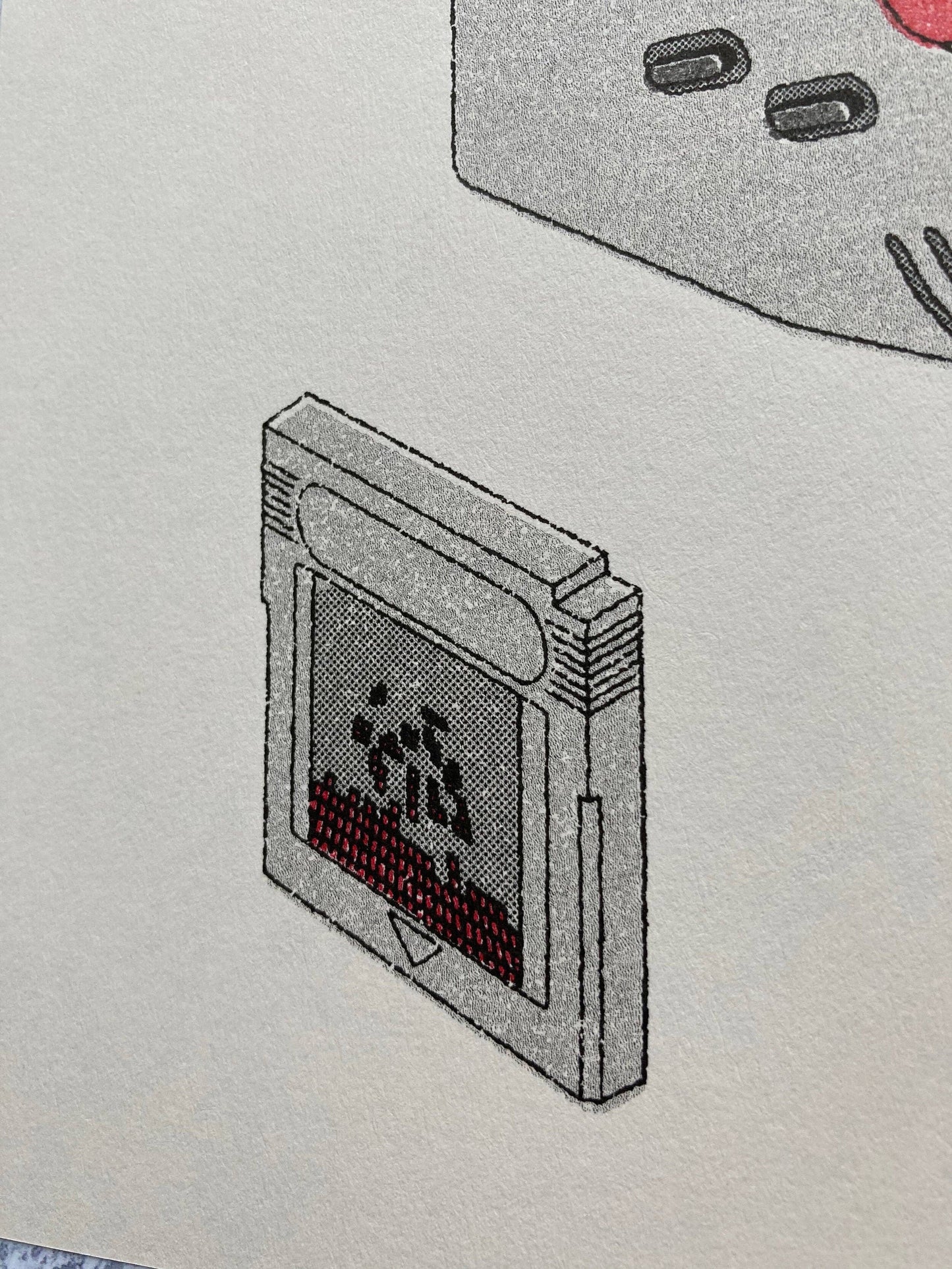 Gameboy Risograph Print By Mockup Goods