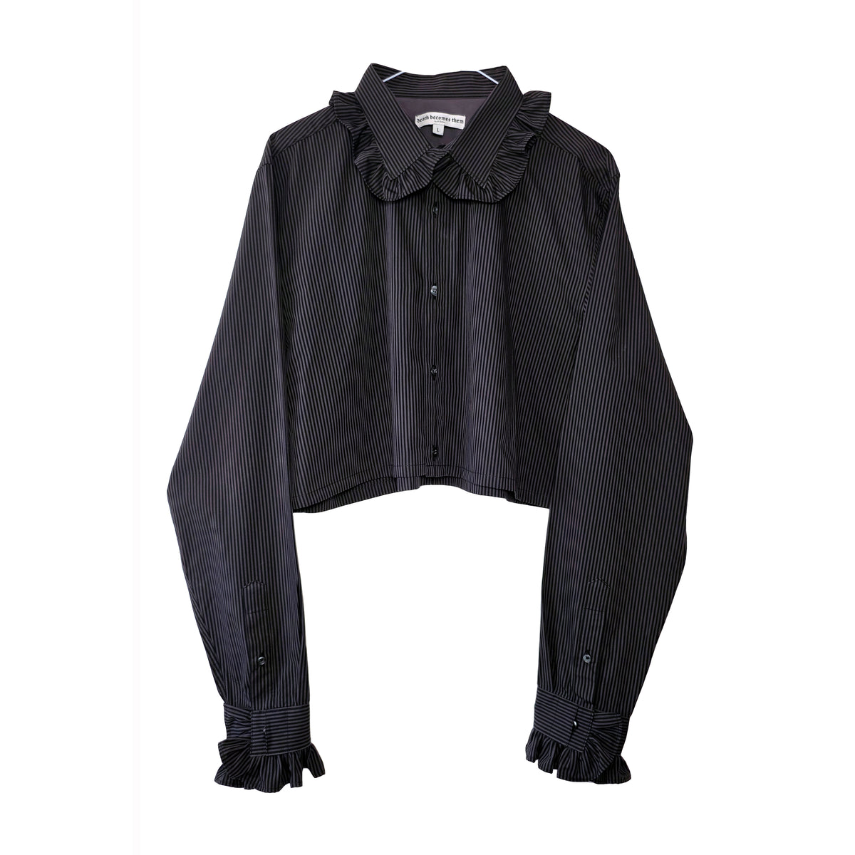 Premonition Shirt in Black and Grey Stripe by Odd Janko