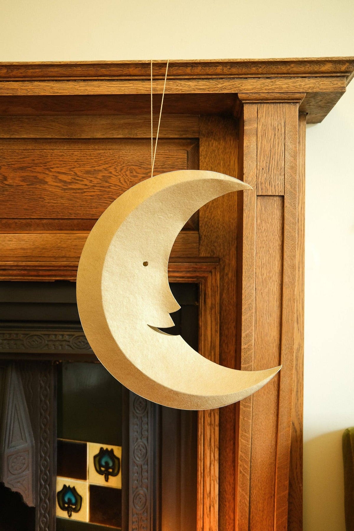 Large Pure Gold Man on the Moon Board Decoration By East End Press