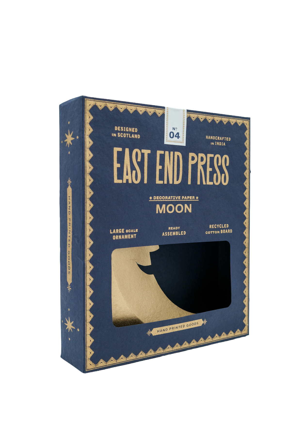 Large Pure Gold Man on the Moon Board Decoration By East End Press