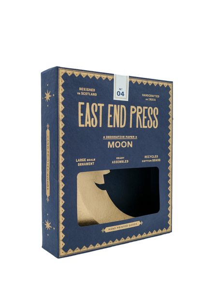 Large Pure Gold Man on the Moon Board Decoration By East End Press