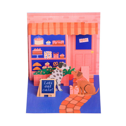 Lets eat Cake Pop Up Greeting Card By Oh Deer