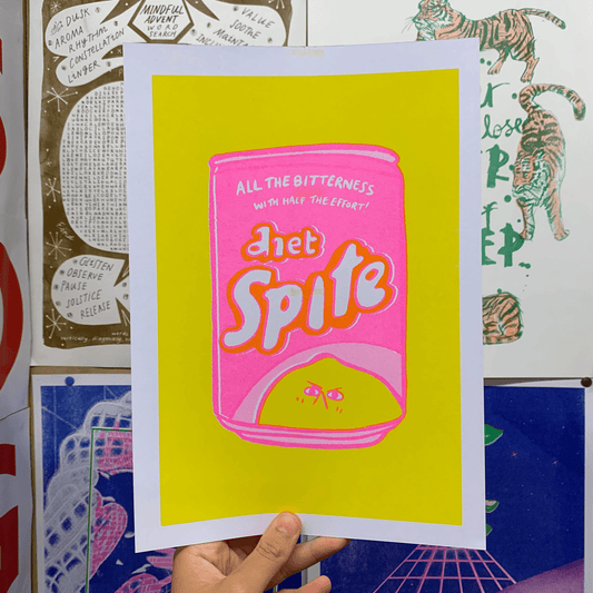 Bitter Lemon Diet Spite Lemonade Drink & Neon Pink Print by 2B or not 2B