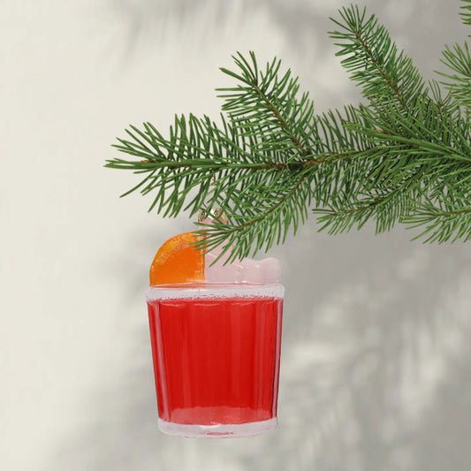 Negroni Glass Christmas Decoration by Conscious Collective