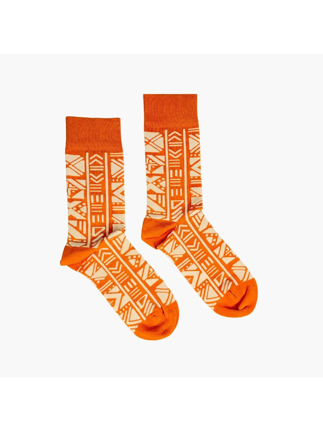 Bogolan Orange Socks by Afropop