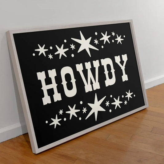 Howdy A6 Print by BlueIrisDesignsCo