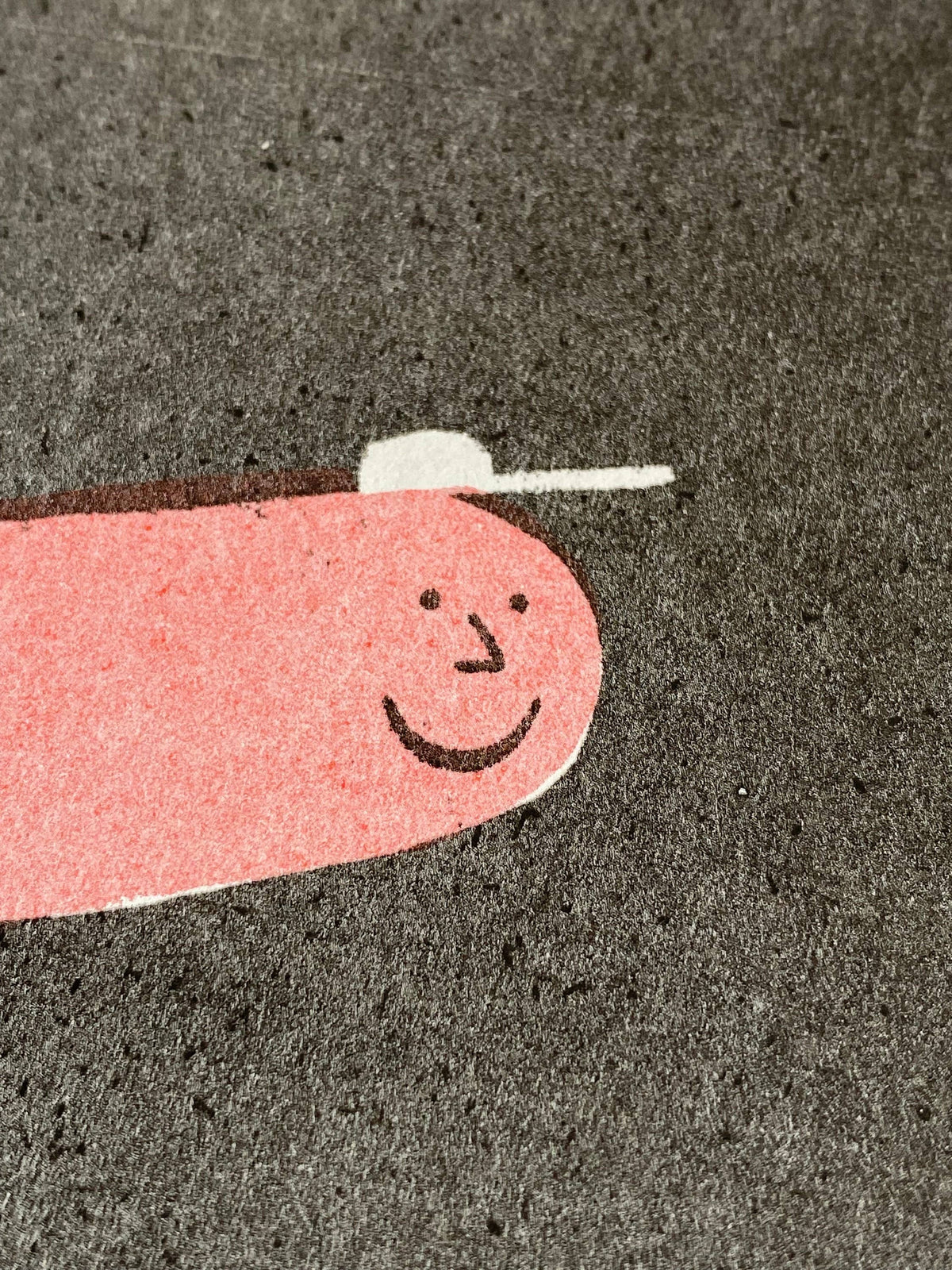 Cool Worm Risograph Print By Maxy Machen