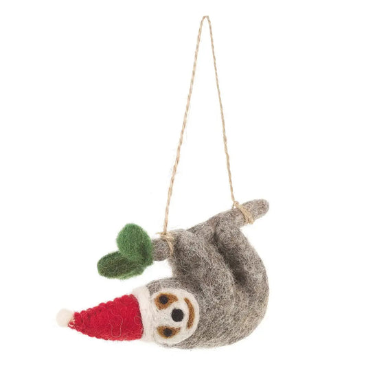 Christmas Sloth Tree Hanging Decoration By Felt So Good