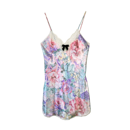 Petal Slip Dress with Mini Black Velvet Bow by Odd Janko