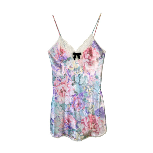 Petal Slip Dress with Mini Black Velvet Bow by Odd Janko