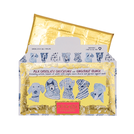 Blue Dogs, Milk Chocolate Cheesecake Bar with Gingernut Crun by ARTHOUSE
