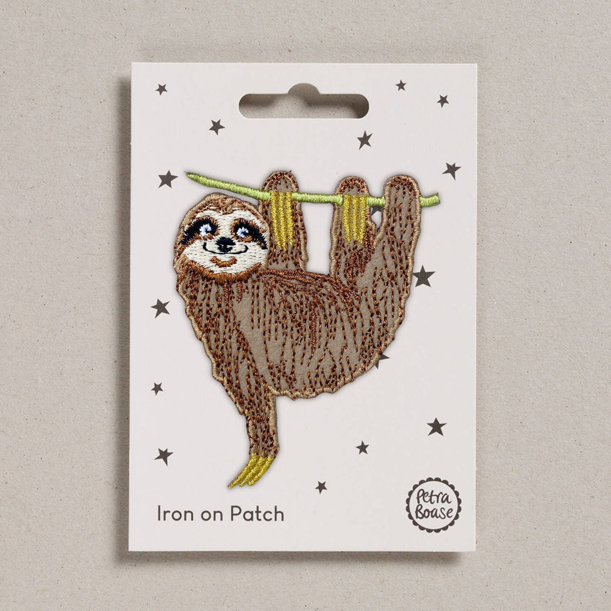 Sloth Iron-On Embroidered Patch