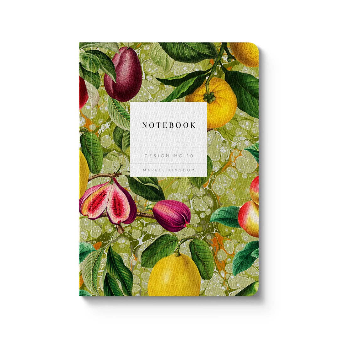 Small Marble Fruit  Paperback Notebook By Oh Deer