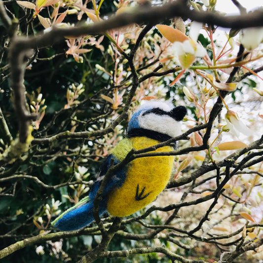 Bella the Blue Tit Felt Hanging Decoration by Felt So Good