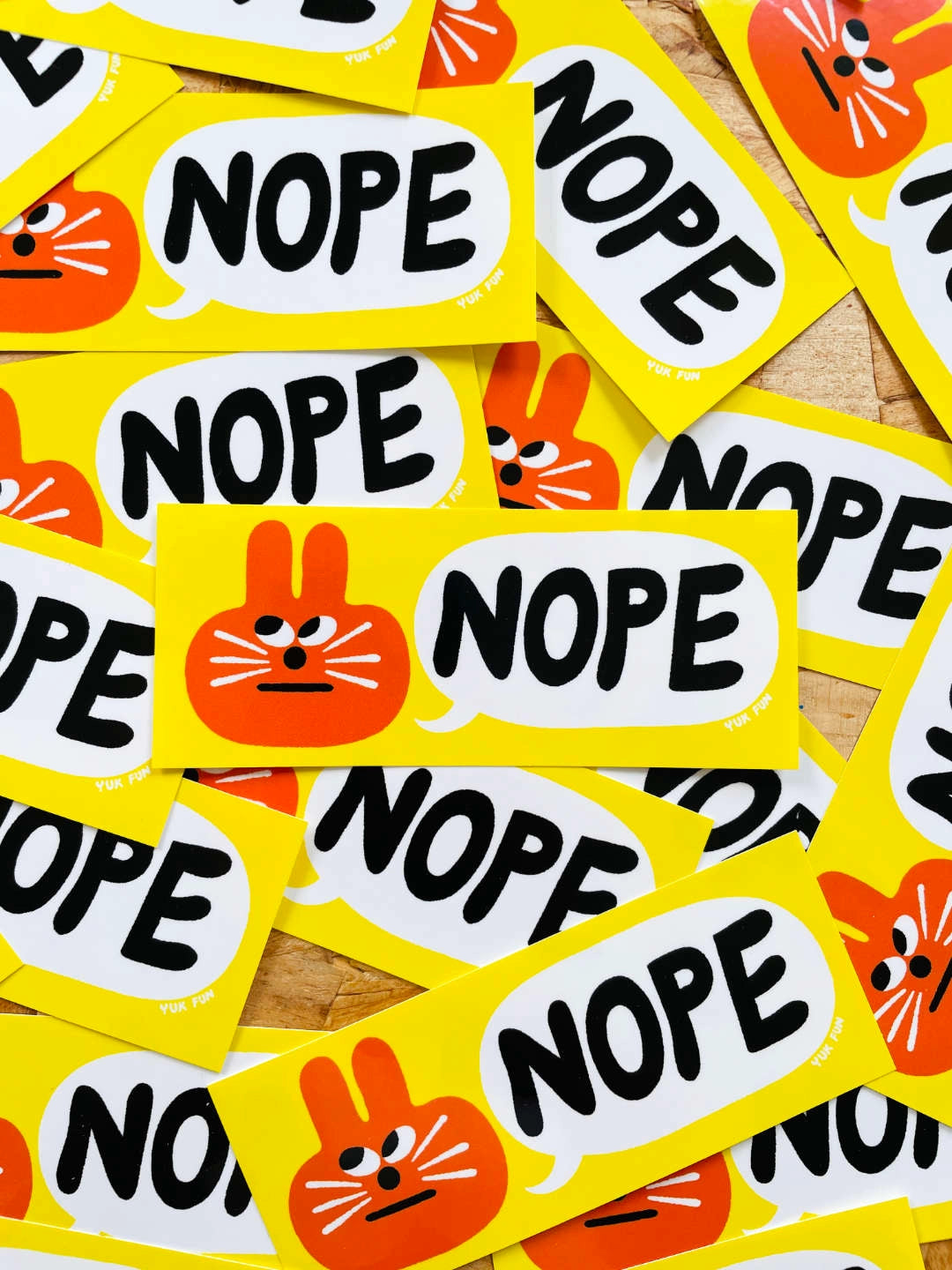 Nope Eco Vinyl Sticker By YUK FUN