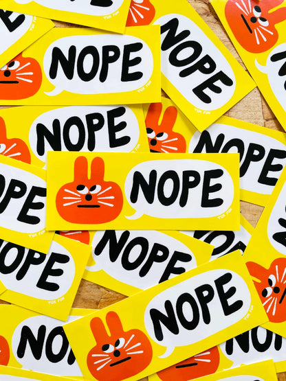 Nope Eco Vinyl Sticker By YUK FUN