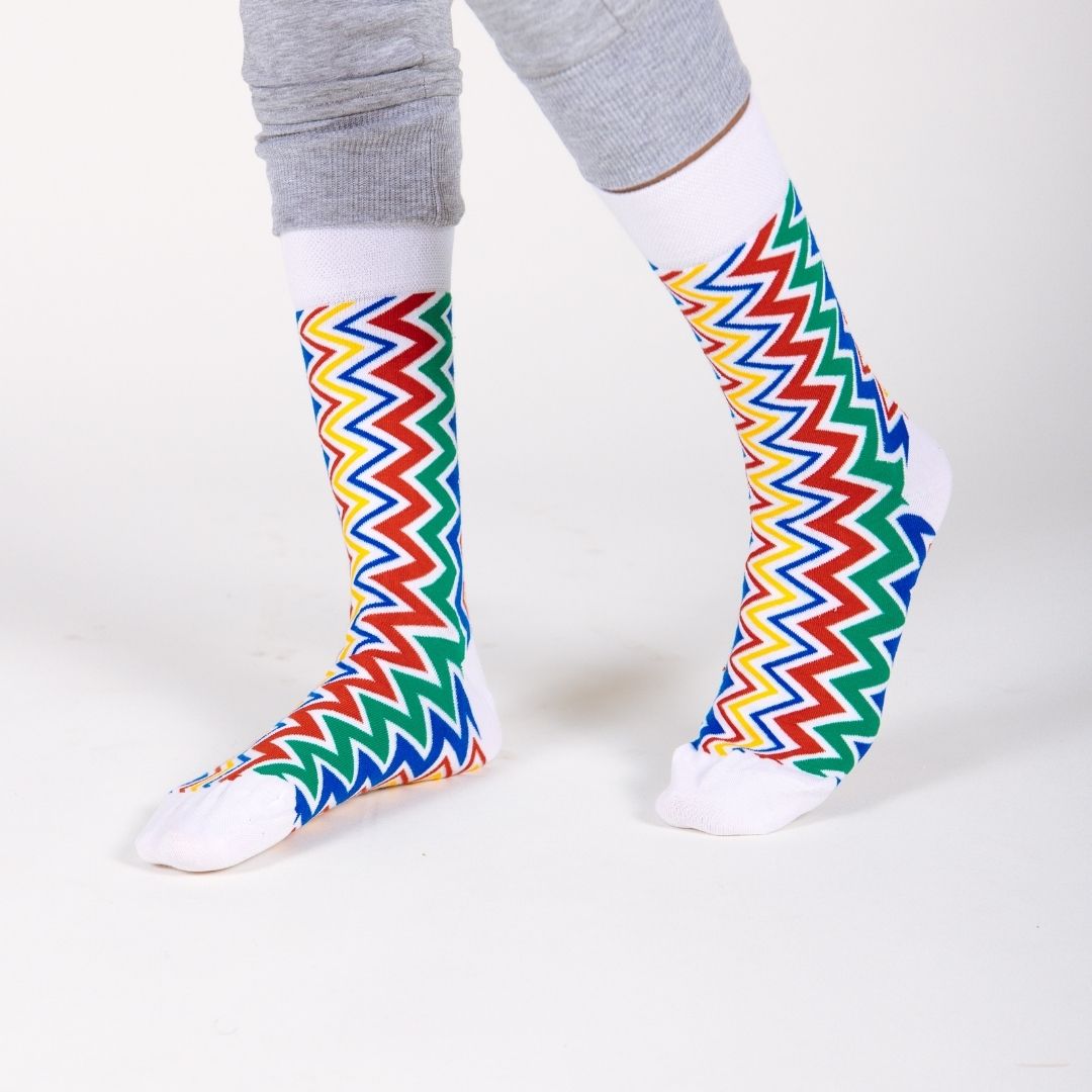 Ziggy White Socks by Afropop