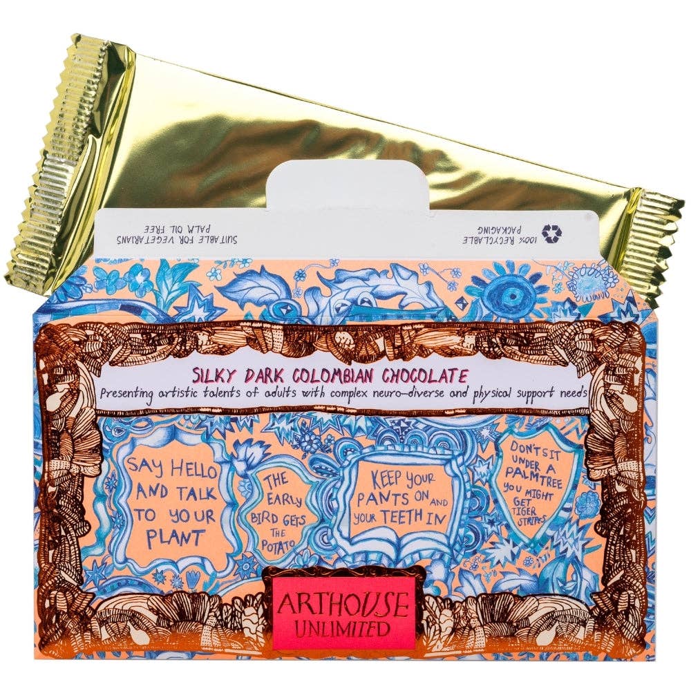 Words of Wisdom, Silky Dark Colombian Chocolate Bar by Arthouse