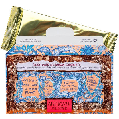 Words of Wisdom, Silky Dark Colombian Chocolate Bar by Arthouse