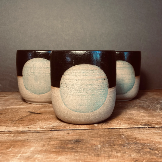 Full Moon Black Cup Beaker by Sarah Daly Ceramics