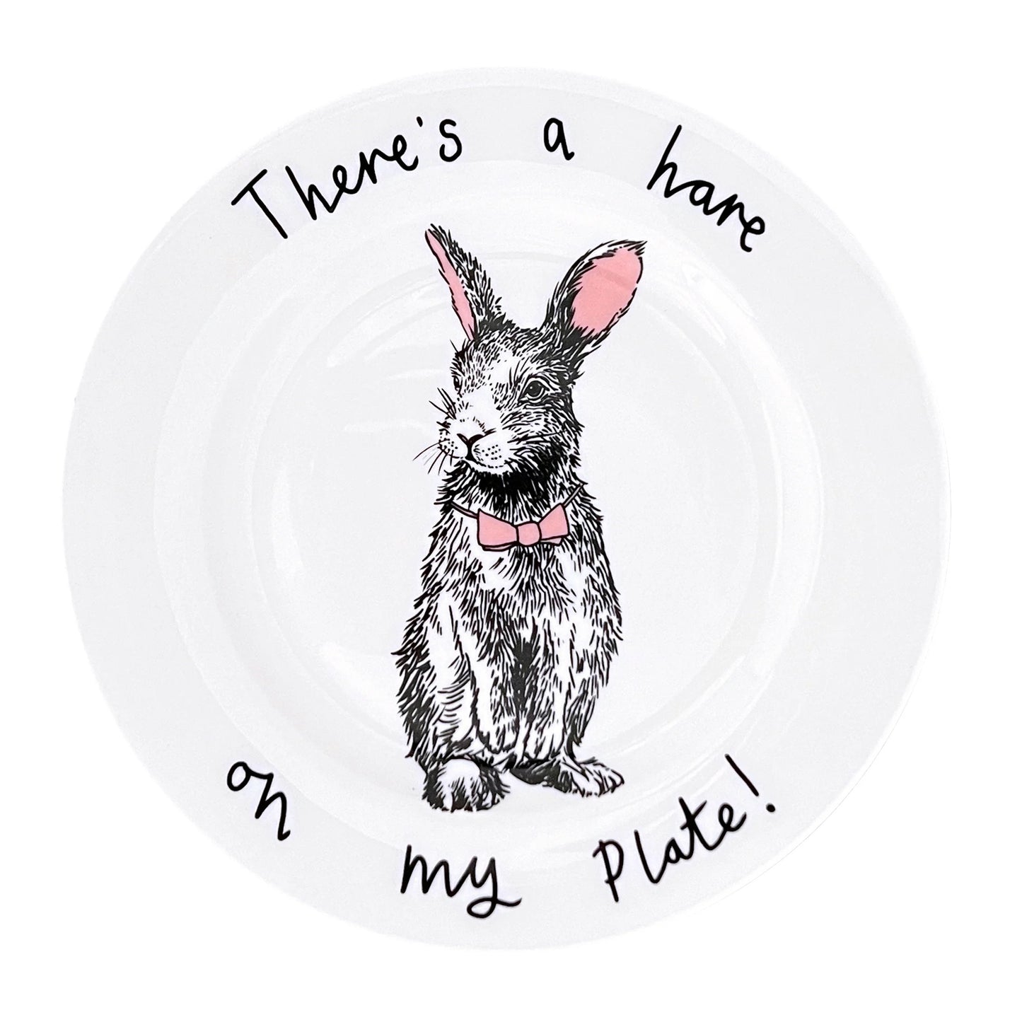 'There's A Hare On My Plate' Side Plate by Jimbobart