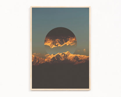 Last Light / Himalayas, Photography and Graphic Art Print by Basz Design