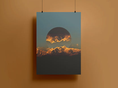 Last Light / Himalayas, Photography and Graphic Art Print by Basz Design